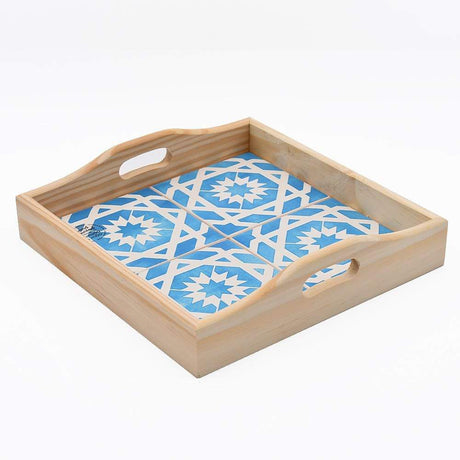 Dessous de plat en faïence bleue Azulejo du Portugal I Vente en ligne Plateau "Azulejos" - Turquoise