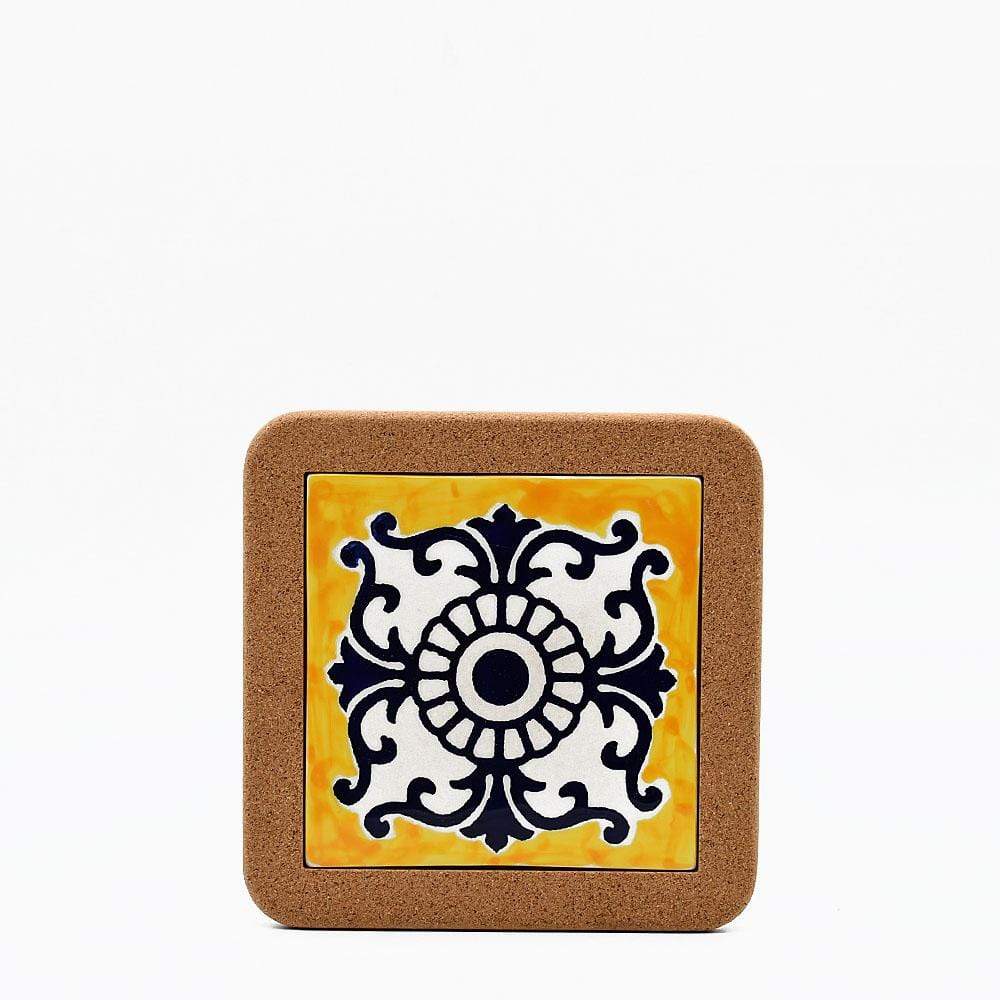 Dessous de plat en liège et céramique Azulejos 8 motifs - 20cm