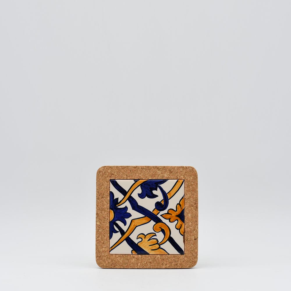 Dessous de plat en liège et céramique "Azulejos" - 15cm
