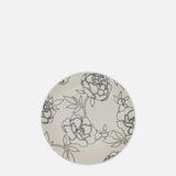 Ensemble de 4 assiettes en grès au motifs floraux Assiettes en grès "Flores" - 21cm