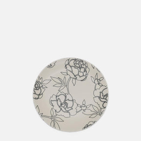 Ensemble de 4 assiettes en grès au motifs floraux Assiettes en grès "Flores" - 21cm