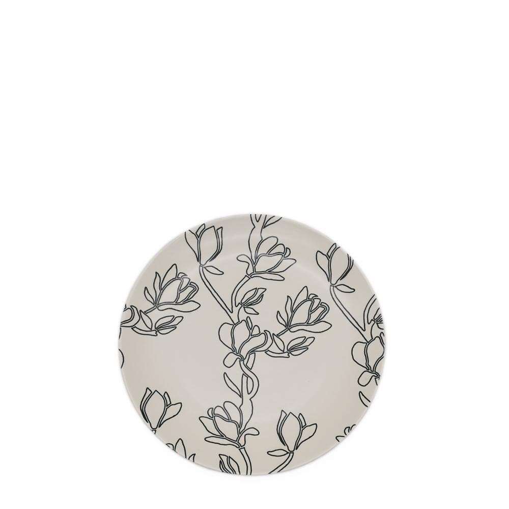 Flores I Ensemble de 4 assiettes en grès - 21cm