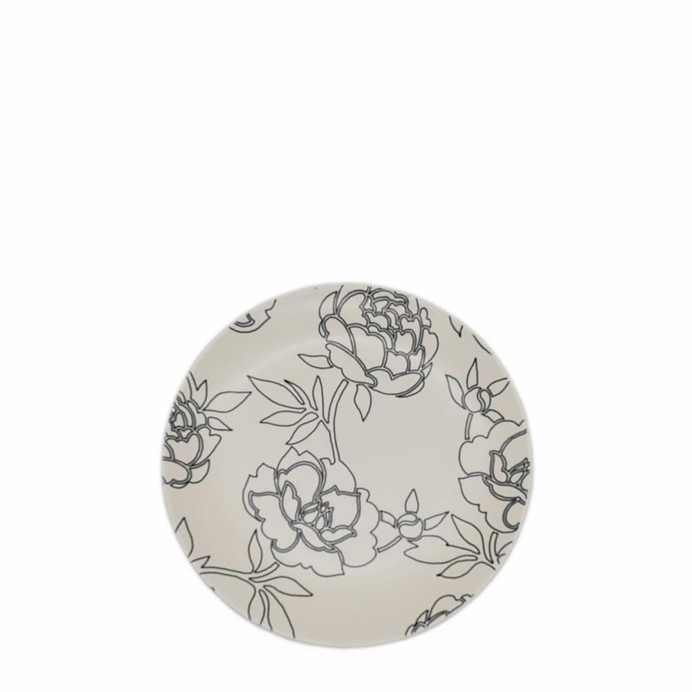 Flores I Ensemble de 4 assiettes en grès - 21cm