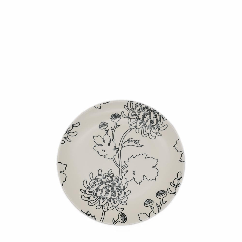 Flores I Ensemble de 4 assiettes en grès - 21cm