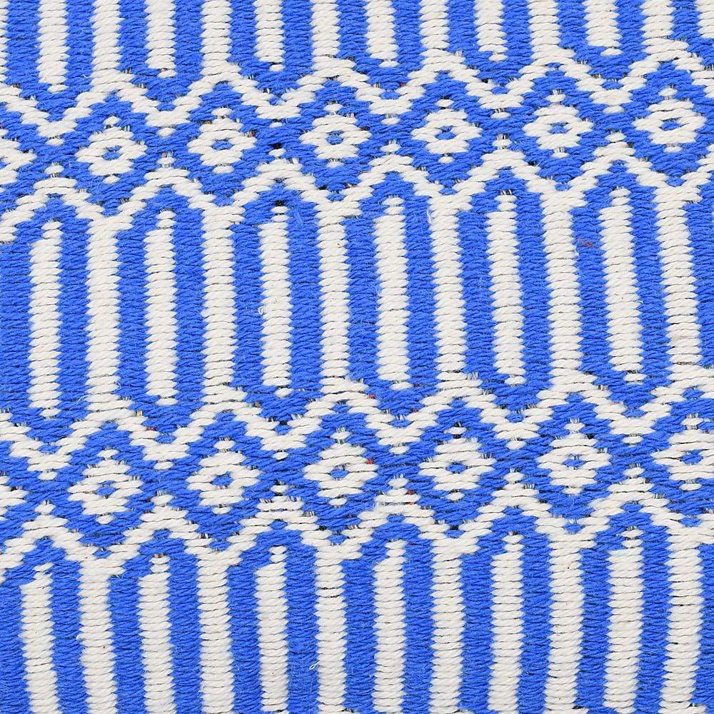 Grand plaid en coton bleu tissé au Portugal Plaid en coton 210X140 - Bleu