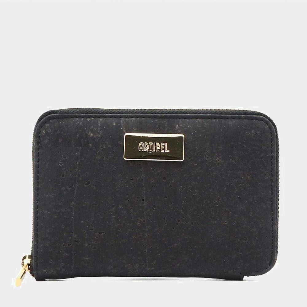Large Cork Wallet - Black