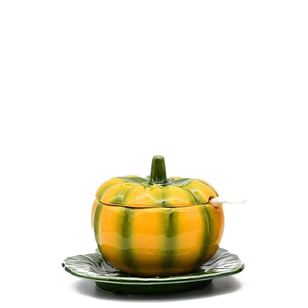 Grand pot en forme de citrouille I Vaisselle portugaise Pot en céramique "Abobora" - 15cm