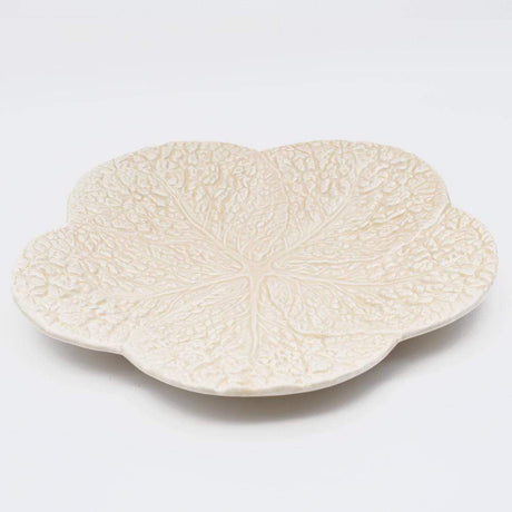 Assiette en céramique en forme de chou 31 cm - Blanc cassé