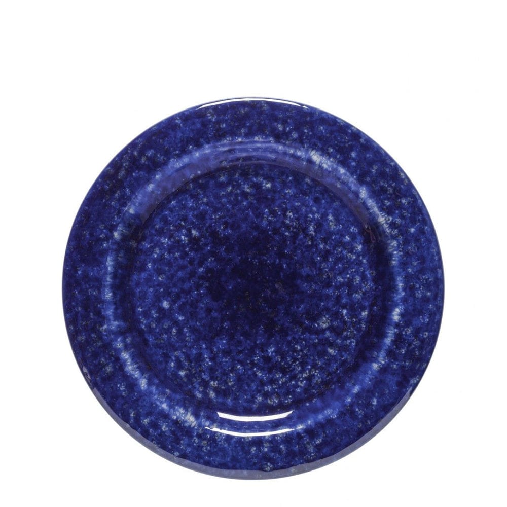Grande Assiette émaillée bleue I Vaisselle portugaise Assiette en grès “Abbey" - 29cm