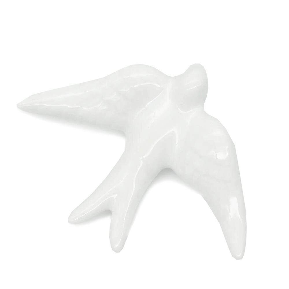 Hirondelle traditionnelle en céramique blanche