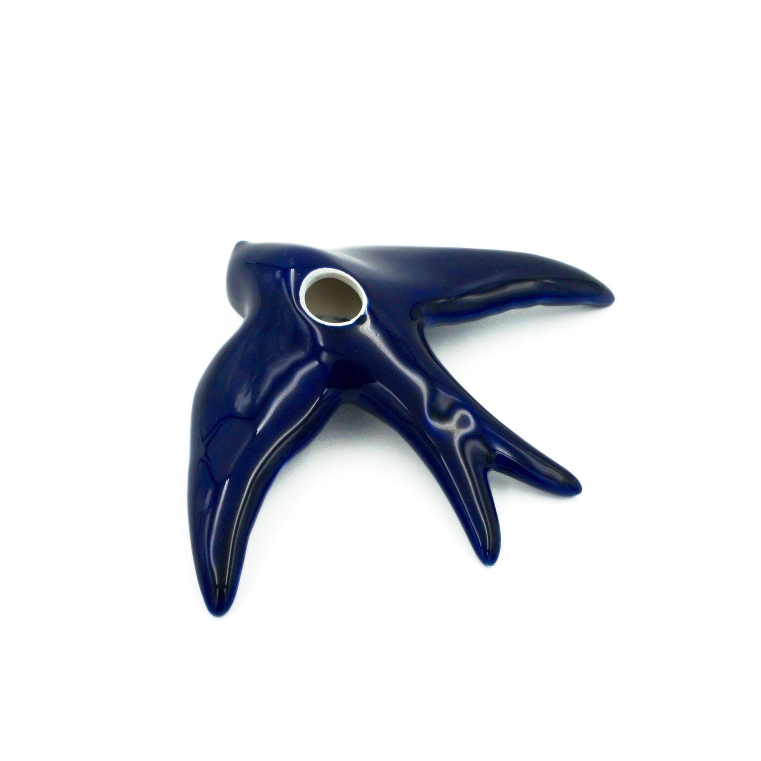 Ceramic swallow - Cobalt blue