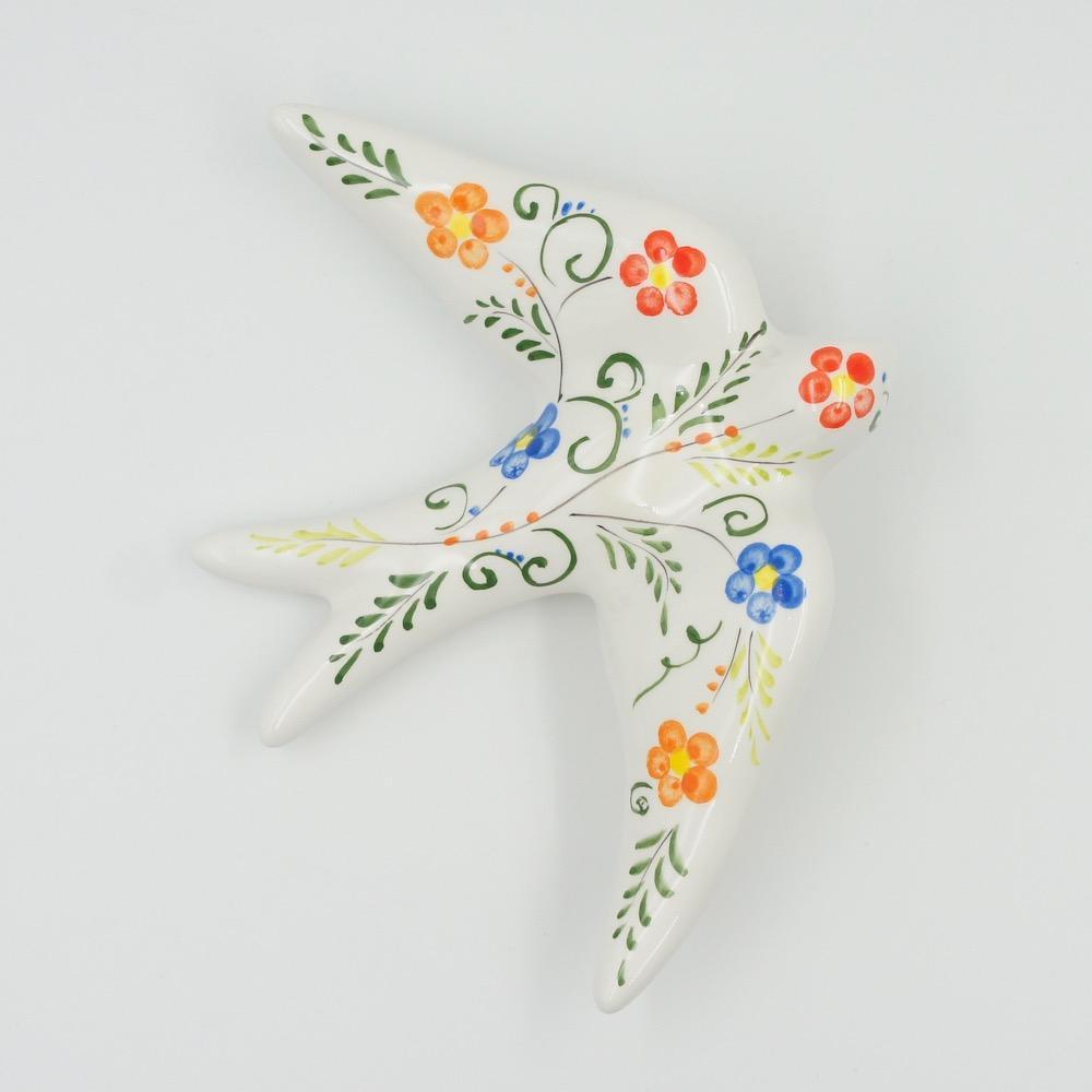 Hirondelle en céramique décorée à la main Hirondelle en céramique "Viana"