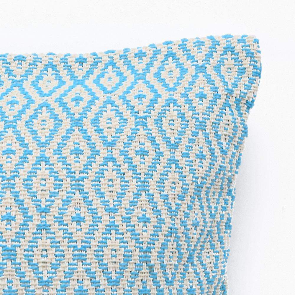 Housse de coussin "Tapete de Trapo" bleu ciel Housse de coussin