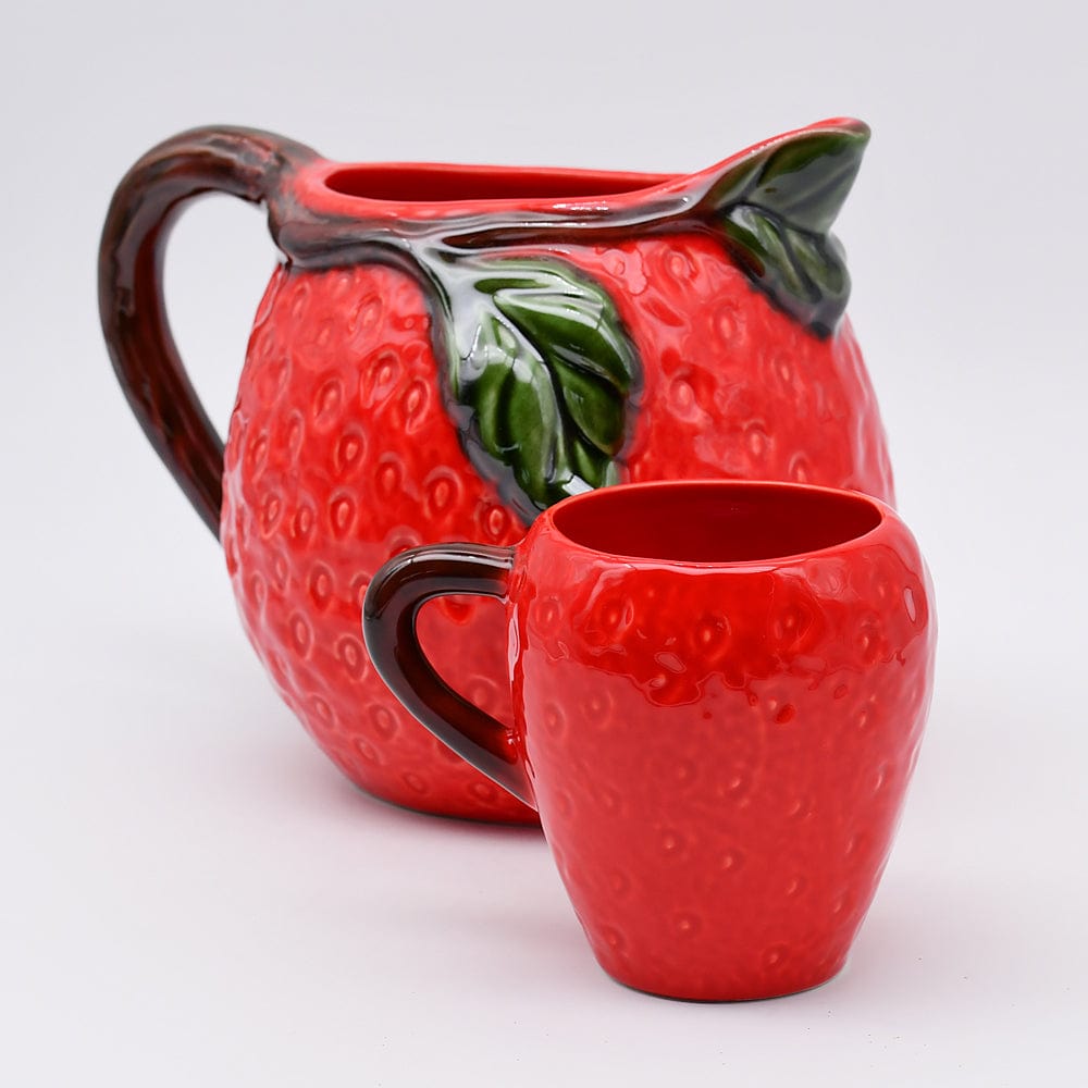 Mug en forme de fraise I Céramique portugaise Mug en céramique "Morango"