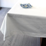 Nappe blanche en coton épais 300x180