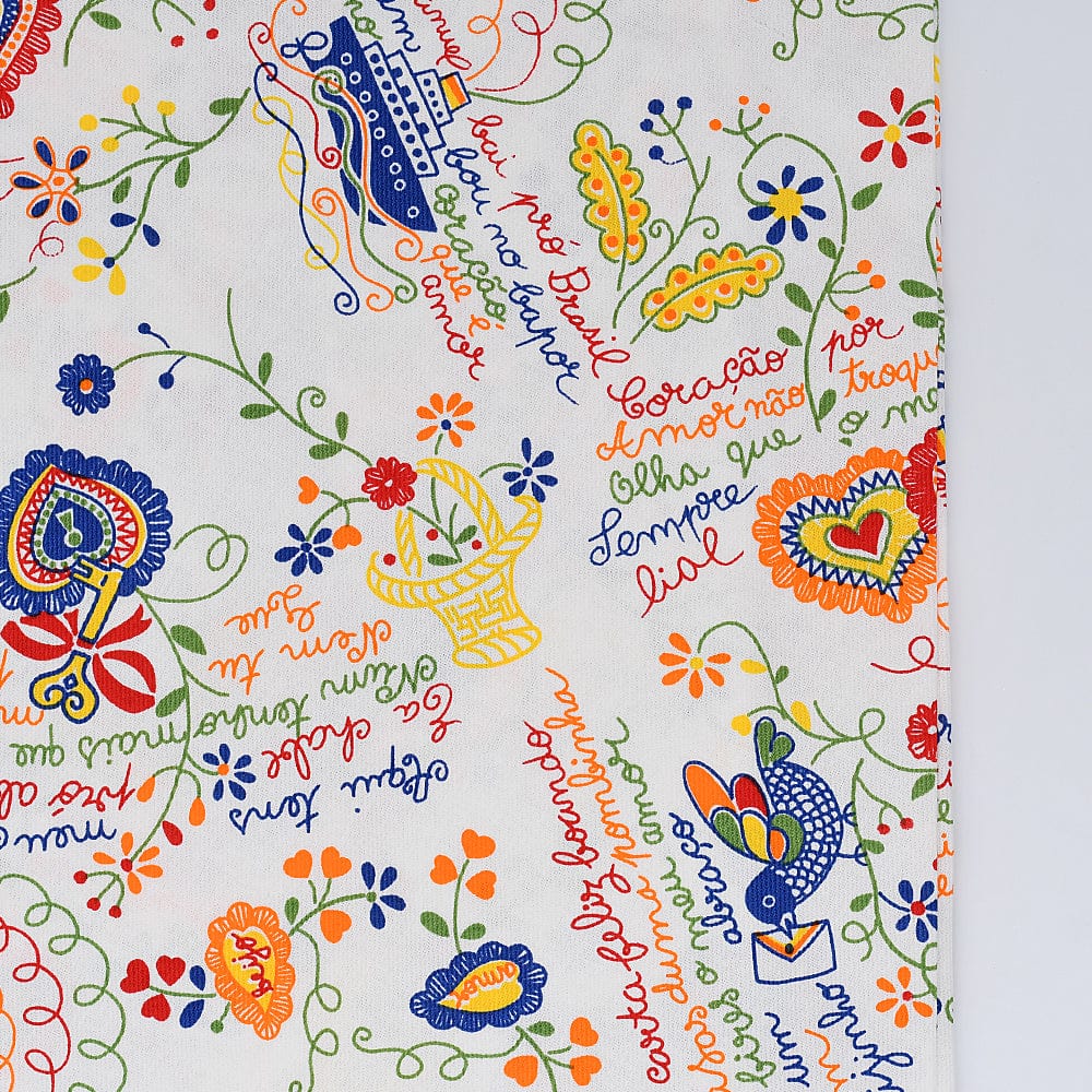 Nappe en coton portugais imprimé avec des motifs Namorados Nappe en coton "Namorados"