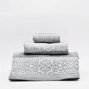 Parure de bain en textile portugais Parure de bain - Gris clair