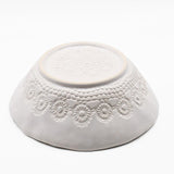 Petit saladier en céramique blanc I Motifs dentelles portugaises Saladier individuel "Renda" blanc - 19 cm 1