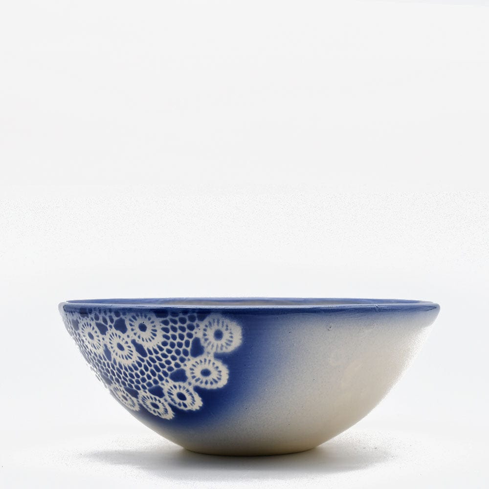 Petite assiette en céramique bleue I Motifs dentelles portugaises #DRAFT Saladier "Renda" - Bleu