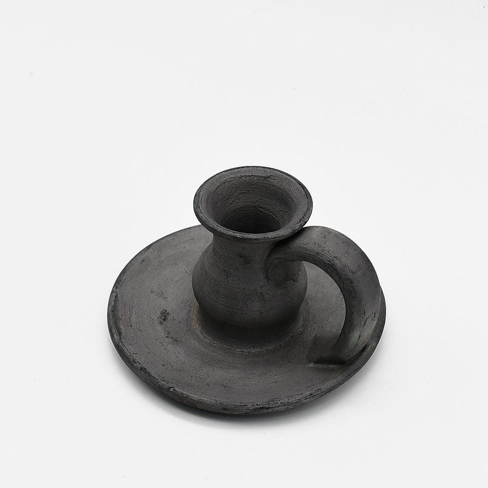Pichet à eau Bilha de Rosca I Poterie noire de Bisalhães I Portugal Porte bougie en terre cuite noire de Bisalhães