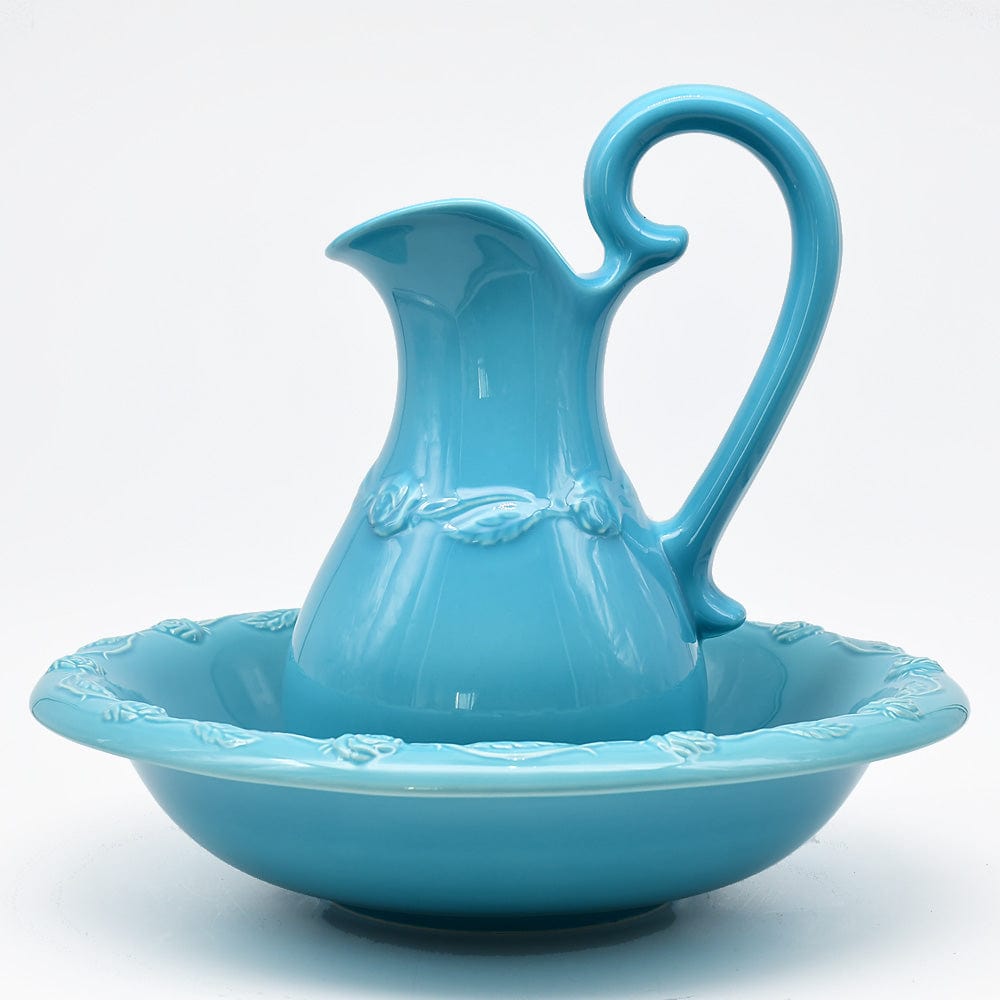 Pichet en céramique à pois bleus Pichet en céramique - Turquoise