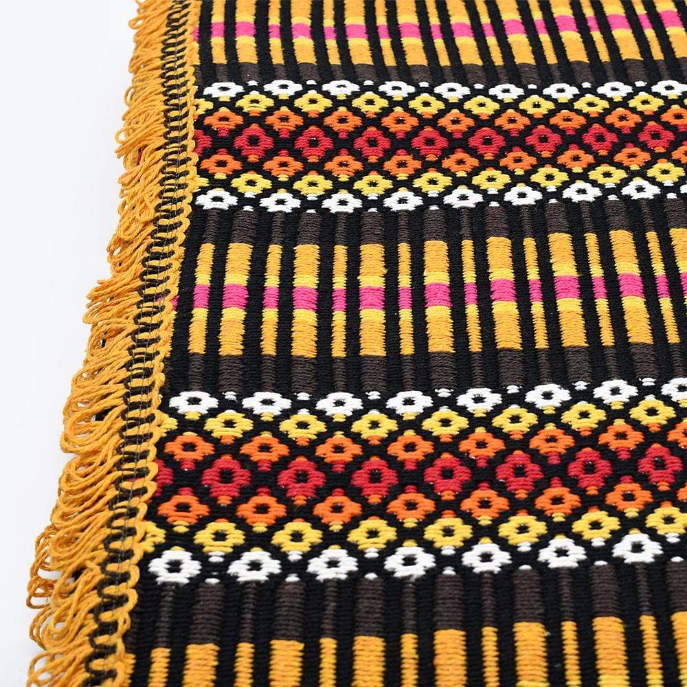 Plaid régional portugais en coton I Artisanat du Portugal en ligne Plaid régional en coton 210x140 - 2 couleurs Ocre