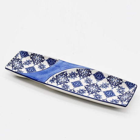 Plat apéritif céramique motifs azulejos I Vente en ligne Plat à apéritif en céramique "Azulejos"
