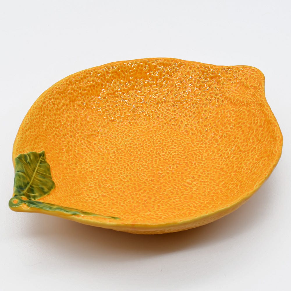 Plat creux en forme d'orange I Vaisselle artisanale du Portugal Plat creux en céramique "Laranja" - 27cm