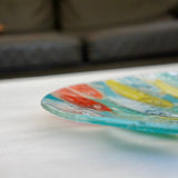 Grand plat en verre fusionné "Marinha Grande"