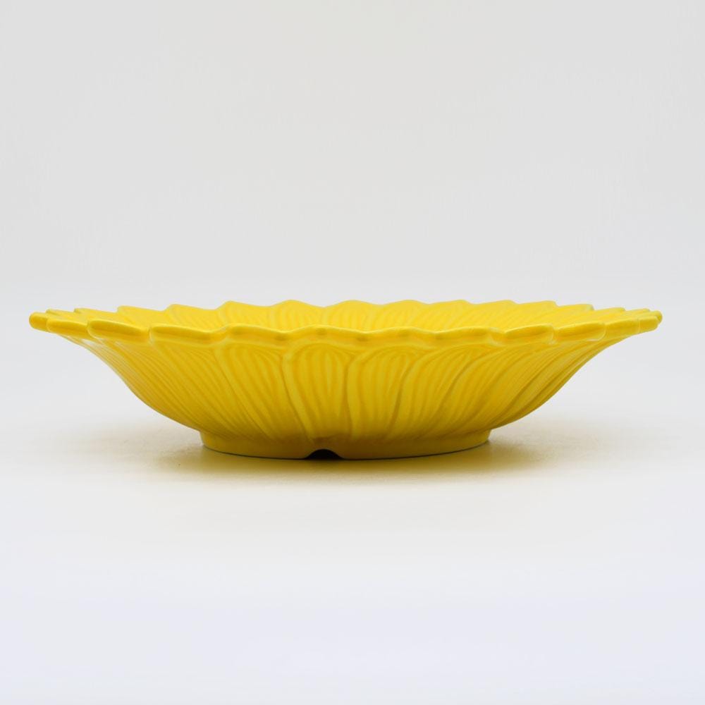 Plat de service en céramique en forme de Tournesol - 28 cm