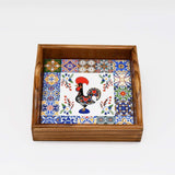 Plateau en bois et Azulejos - 17cm