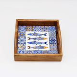 Plateau en bois et Azulejos - 17cm