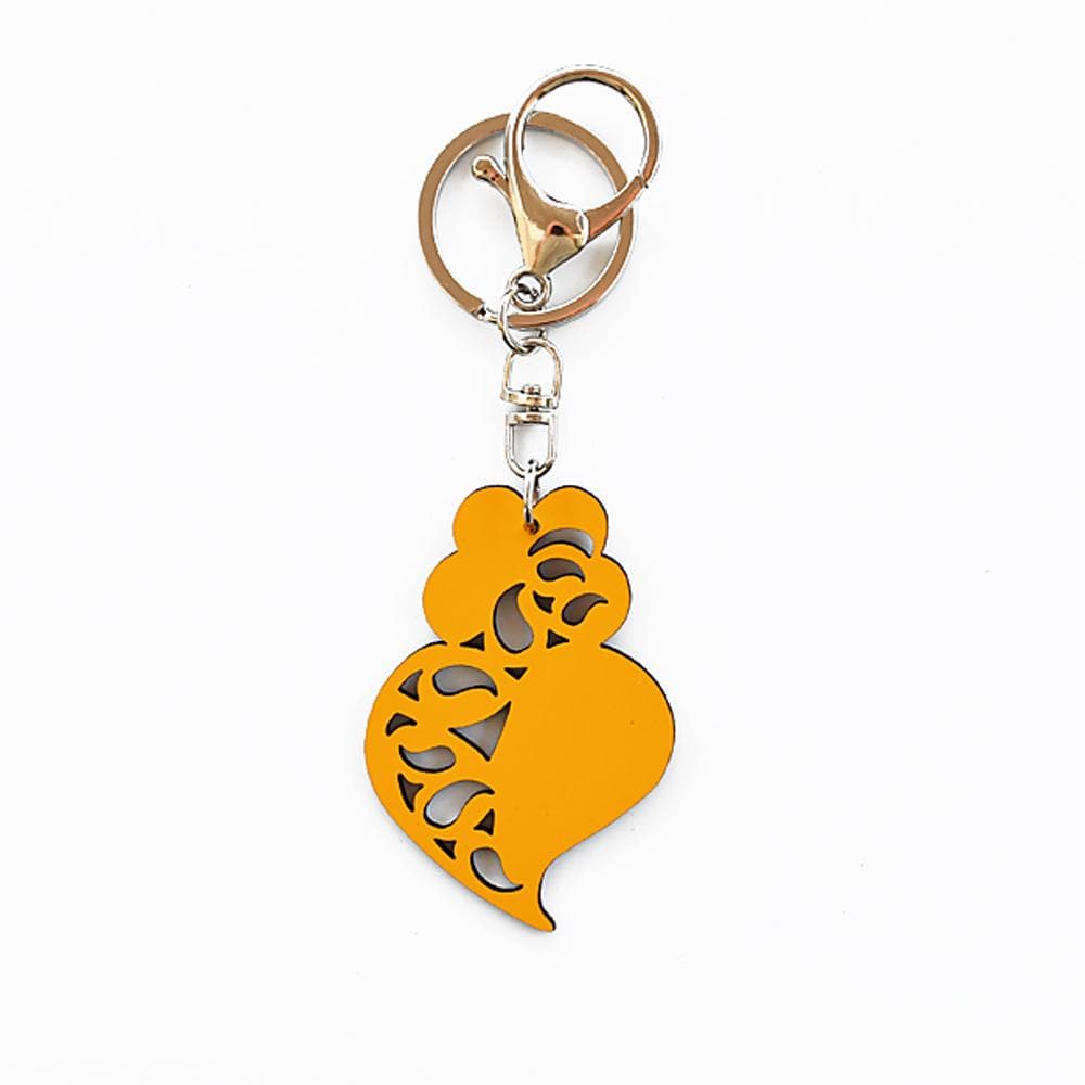 Porte clés Coração de Viana turquoise DRAFT Porte clés "Coração de Viana" - X couleurs Jaune