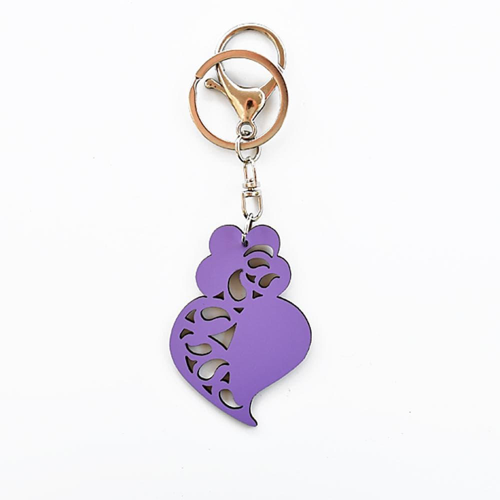 Porte clés Coração de Viana turquoise DRAFT Porte clés "Coração de Viana" - X couleurs Mauve