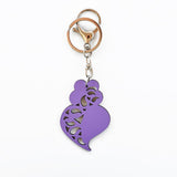 Porte clés Coração de Viana turquoise DRAFT Porte clés "Coração de Viana" - X couleurs Mauve