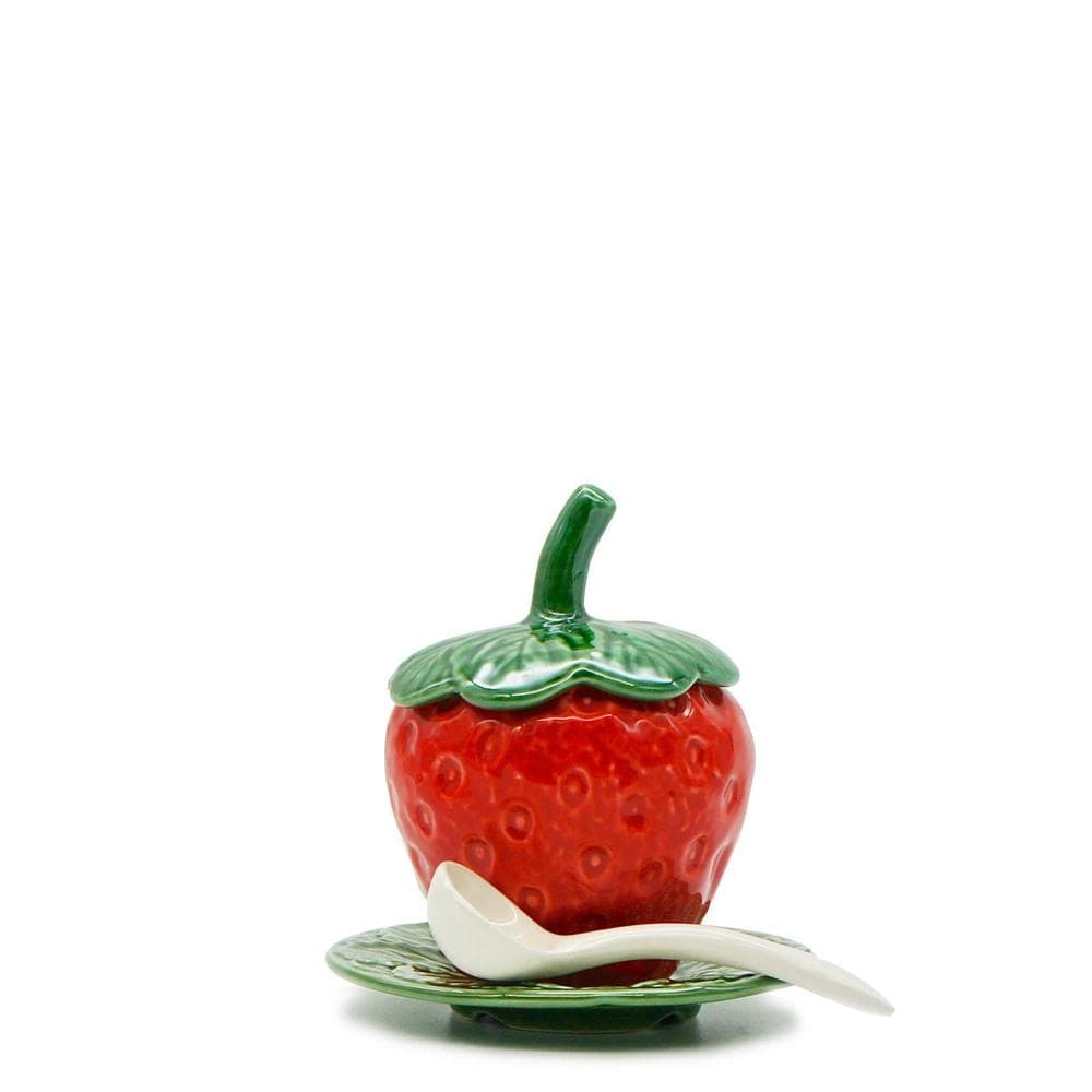 Pot en forme de fraise I Vaisselle portugaise Pot en céramique "Morango" - 15cm