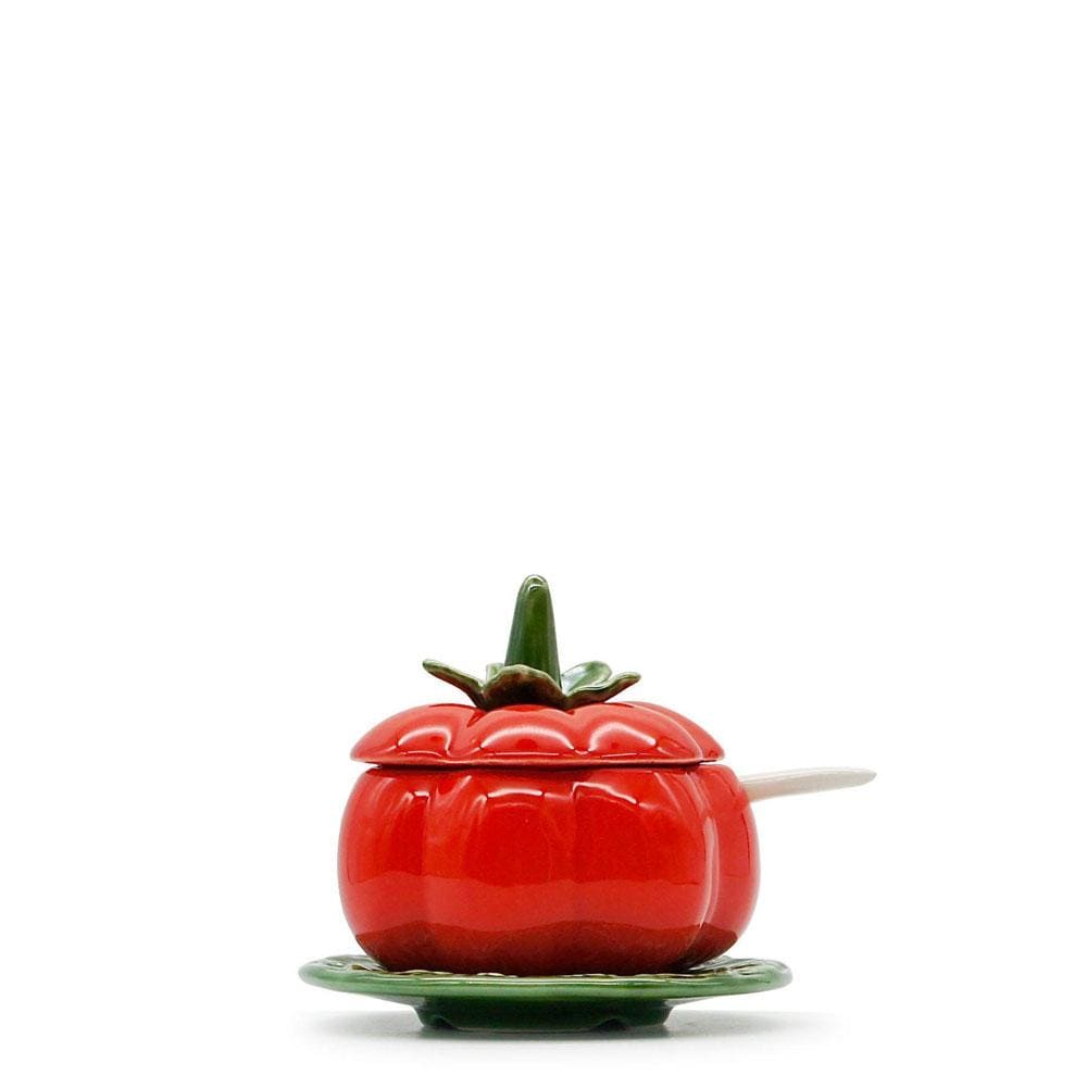 Pot en forme de tomate I Vaisselle portugaise Pot en céramique "Tomate" - 13cm