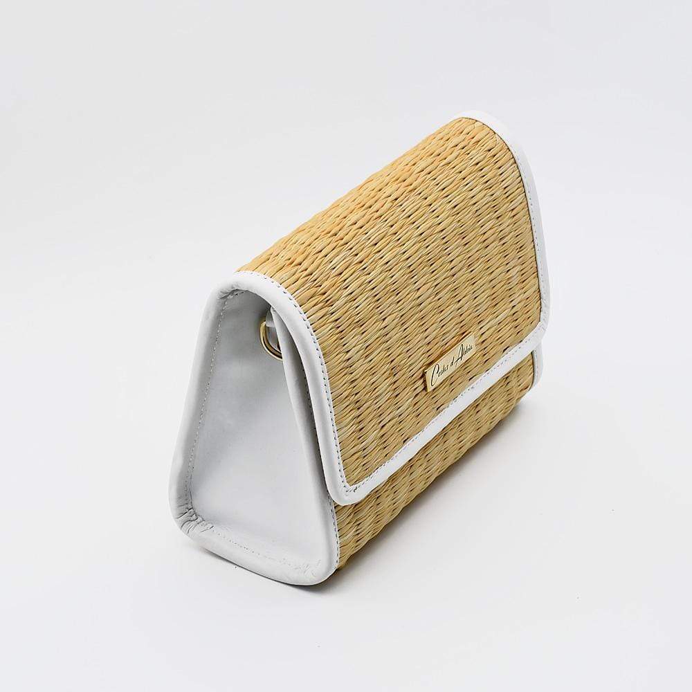 Sac à main en cuir et jonc noir I Tendance portugaise Sac en cuir et jonc