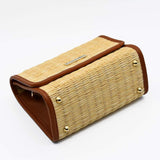 Sac à main en cuir et jonc noir I Tendance portugaise Sac en cuir et jonc