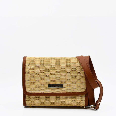 Sac à main en cuir et jonc noir I Tendance portugaise Sac en cuir et jonc