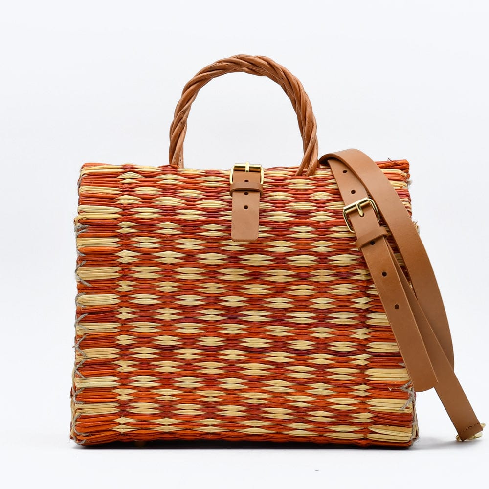 Sac cabas en jonc I Jaune I Boutique Luisa Paixao #Sac cabas en jonc 26cm - Ocre & Naturel