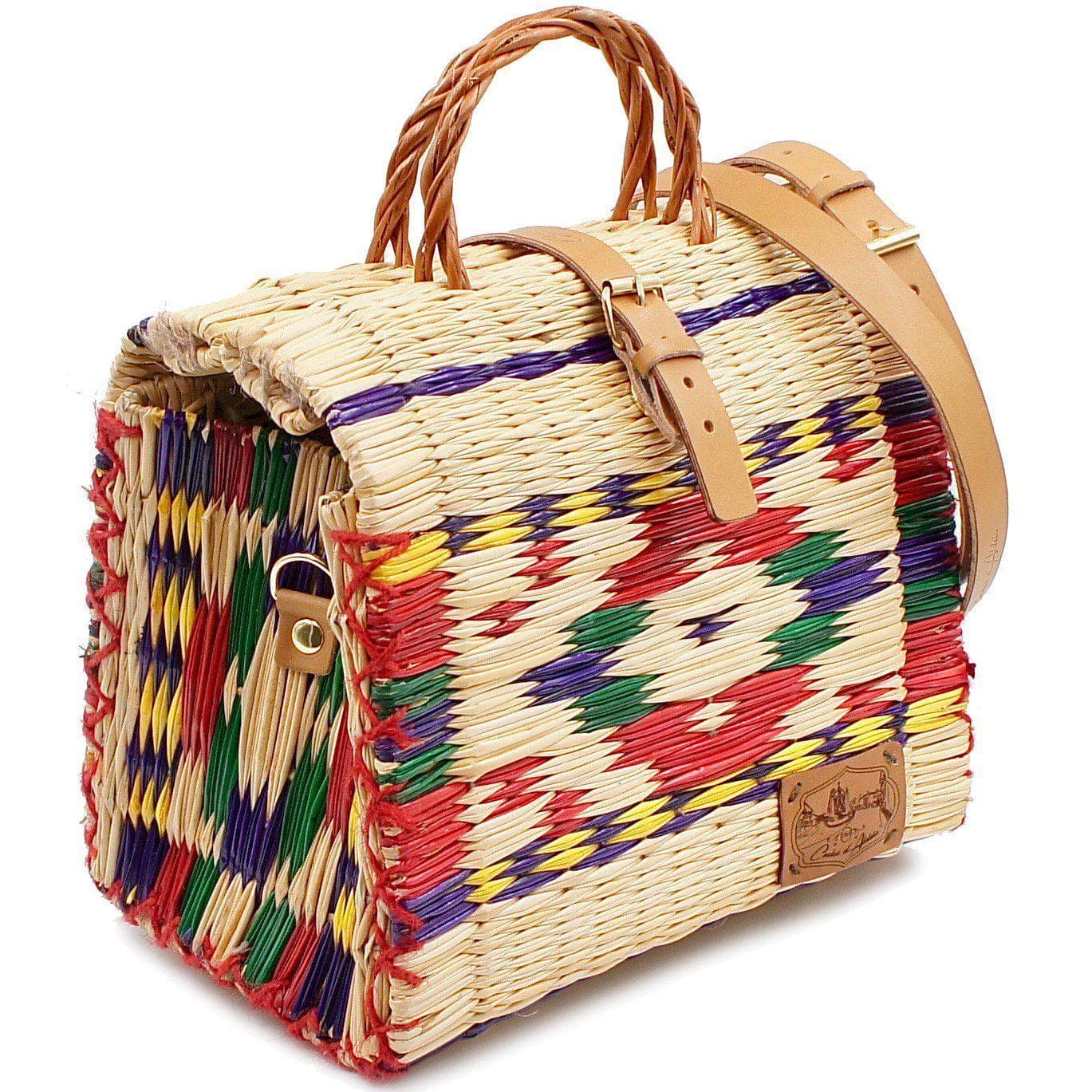 Sac cabas en jonc multicolore Mode portugaise – Luisa Paixao