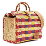 Sac cabas en jonc 26cm - Multicolore