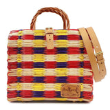 Sac cabas en jonc 26cm - Multicolore
