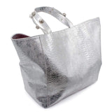 Sac cabas en liège gaufré Argent