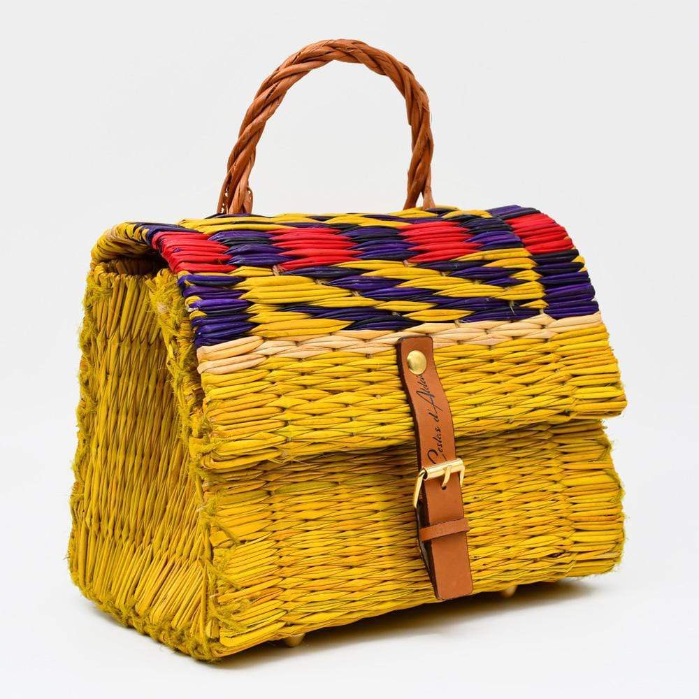 Reed Satchel Bag - 22cm - Yellow