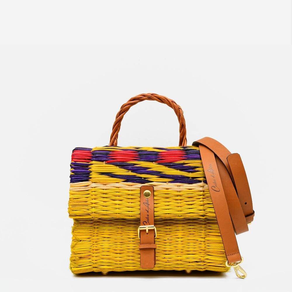 Reed Satchel Bag - 22cm - Yellow