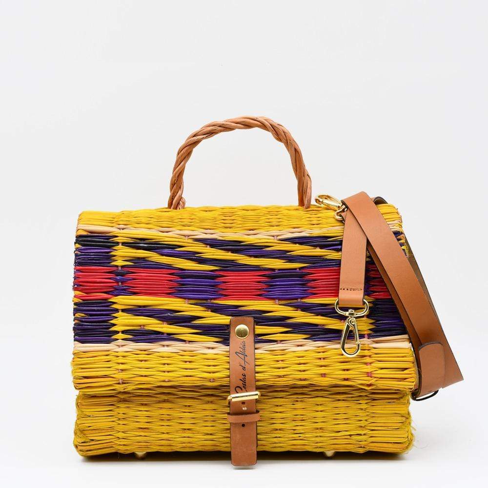Reed Satchel Bag - 25cm - Yellow