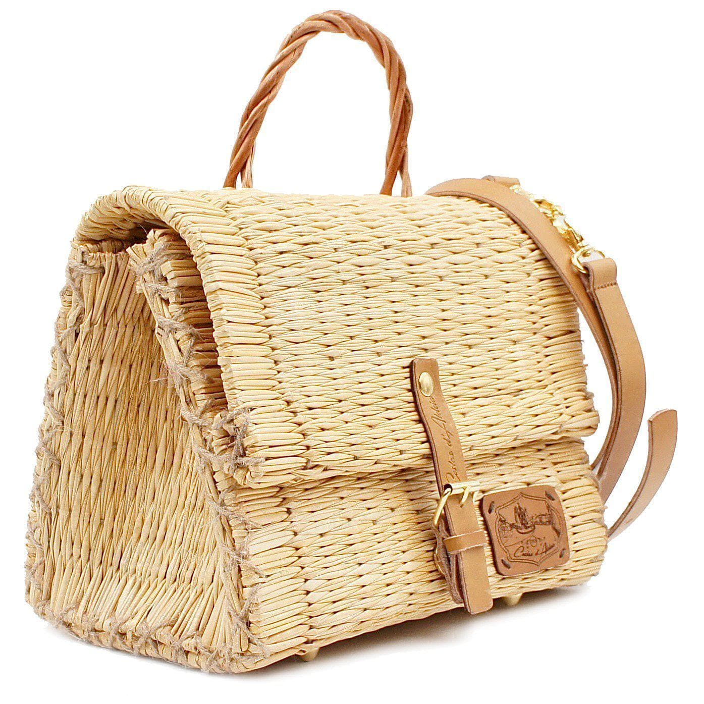 Reed Satchel Bag - 25cm - Natural