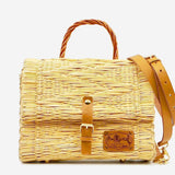 Sac cartable en jonc naturel I Mode portugaise Sac cartable en jonc 30cm - Naturel